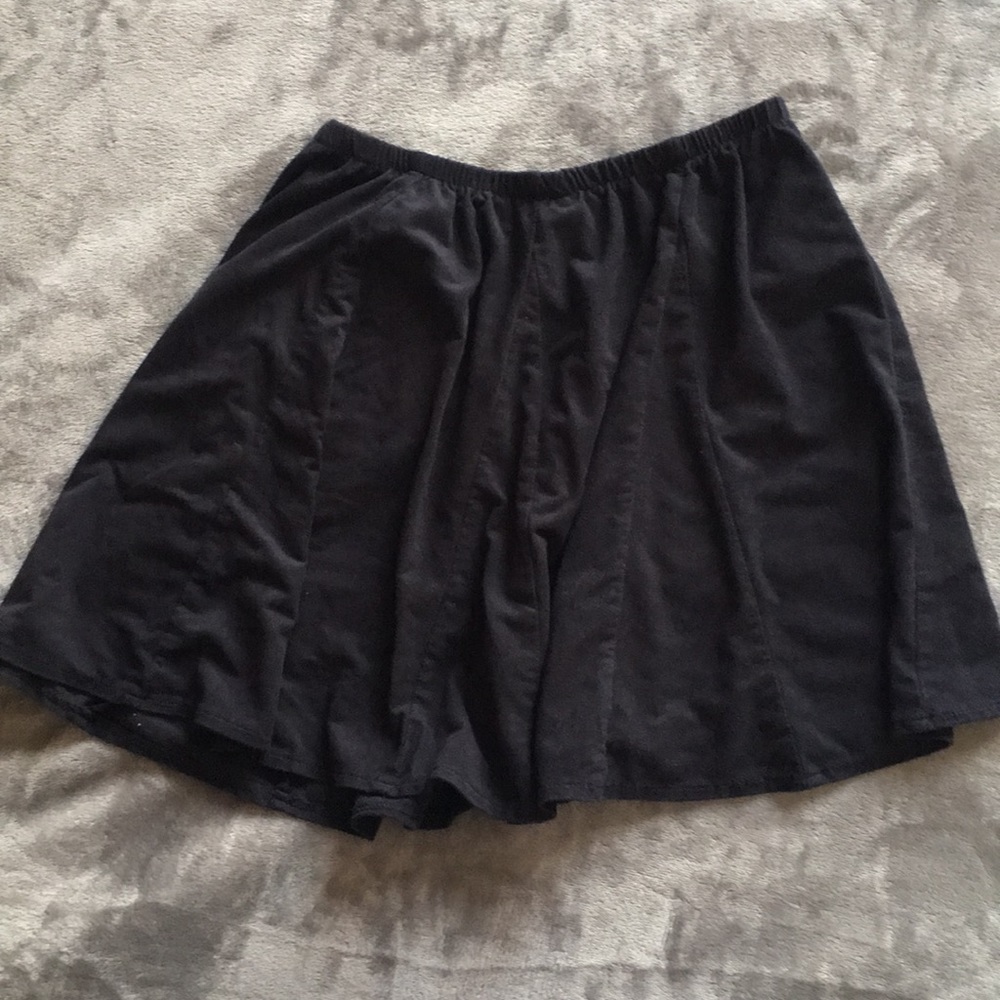 Black suede circle skirt